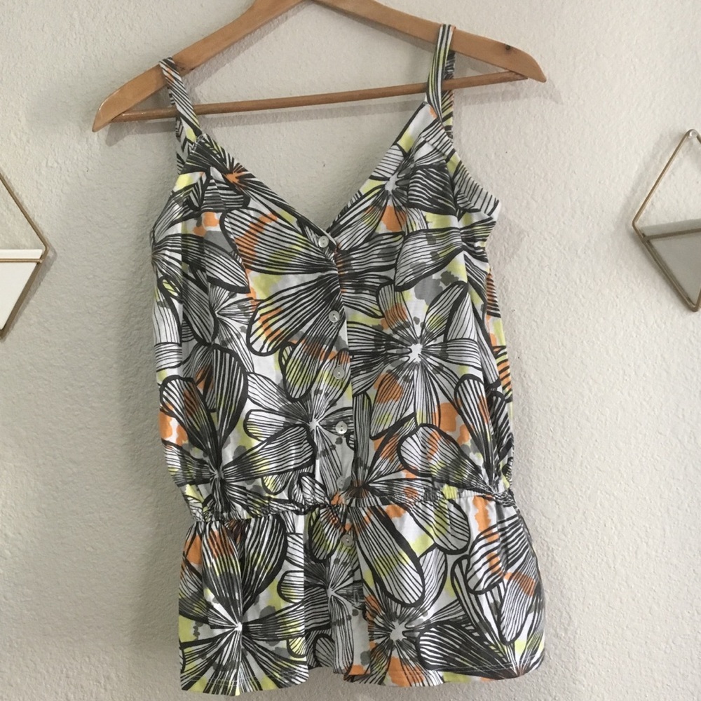 Ella Moss Flower Print Tank Top size M